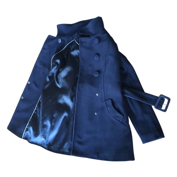 🌸4/$20🌸  Lady Dutch Navy Double-Breasted Wool Blend Peacoat - Picture 8 of 16
